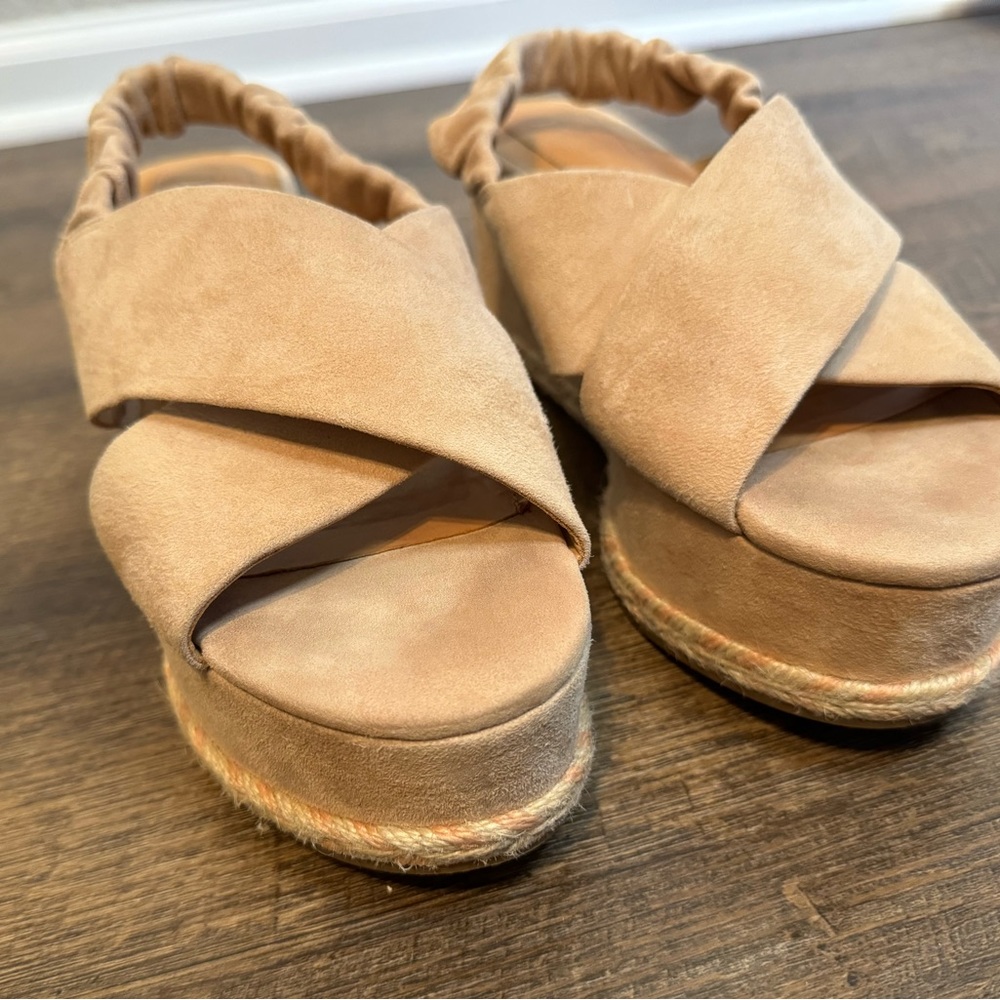 Joie Garden Platform Espadrille Wedge Sandal- Blush, Size 8.5 - Picture 3 of 12
